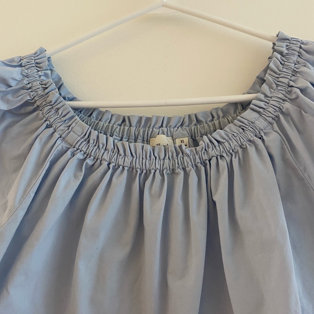 Wilfred Baby Blue Ruffle Crop, Size XS - Picture 3 of 10